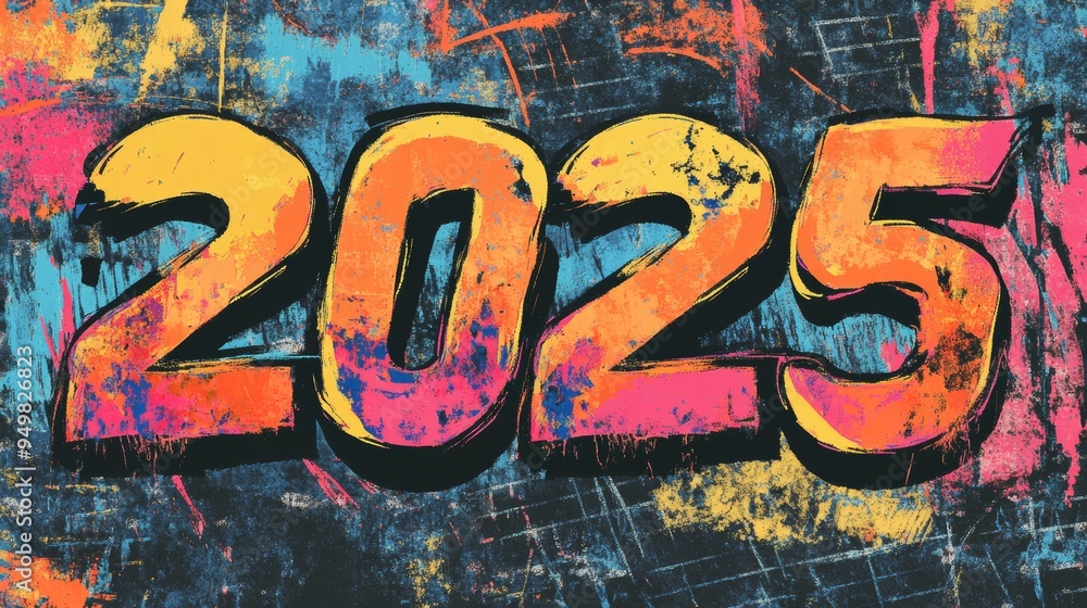 Graffiti Street Art Style 2025 with Bold Colors and Textures Graffiti Street Art Style 2025 with Bold Colors and Textures