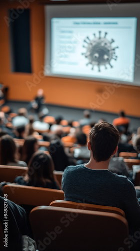 Wallpaper Mural Public Health Lecture on Epidemic Prevention with Attentive Audience   Torontodigital.ca