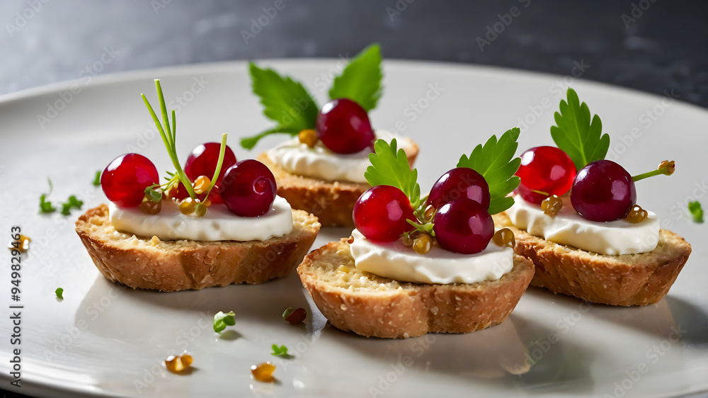 Pickled Cranberries & Goat Cheese Crostini Pickled Cranberries & Goat Cheese Crostini