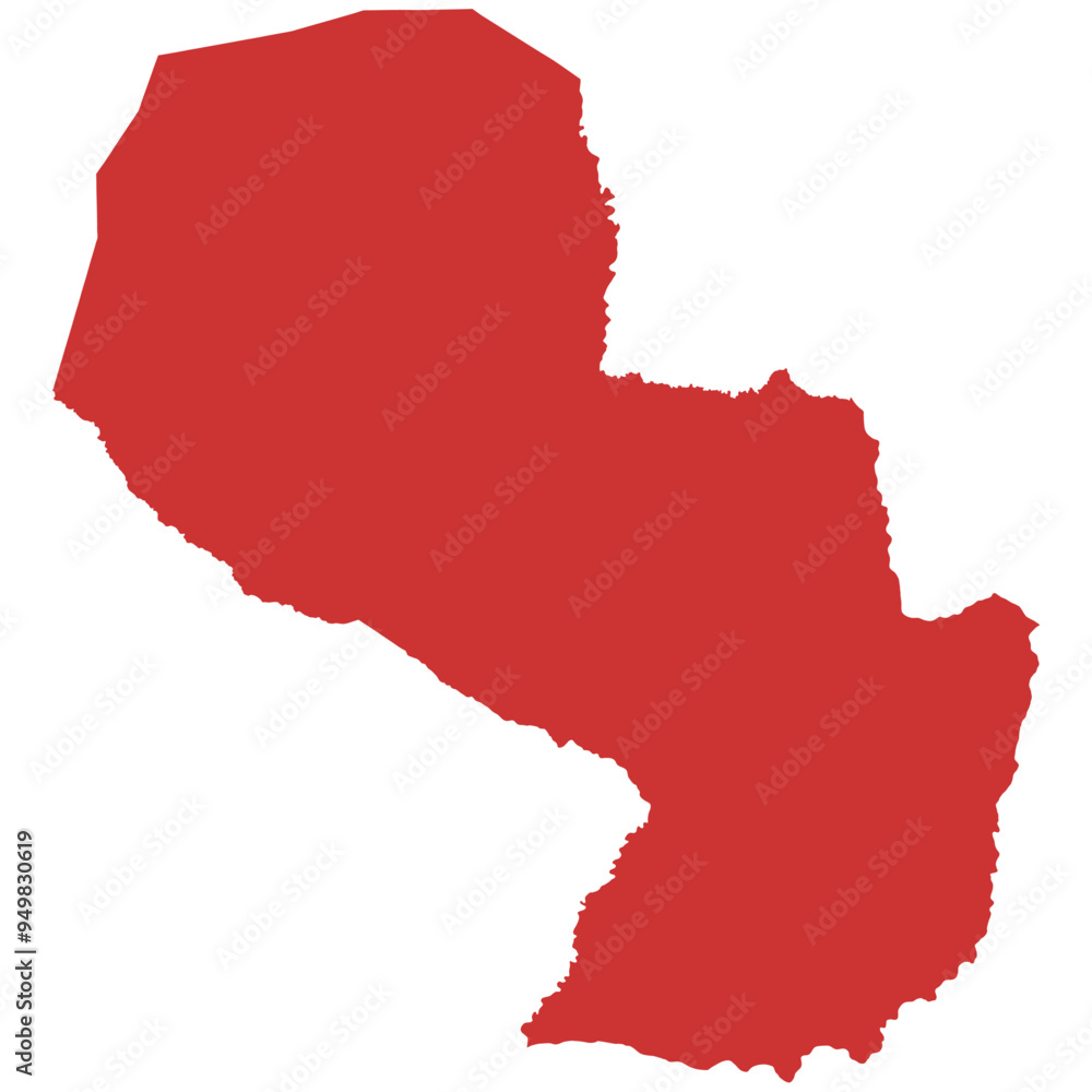 Vector outline map of Paraguay Vector outline map of Paraguay
