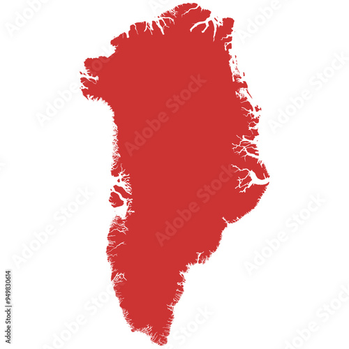 Vector outline map of Greenland