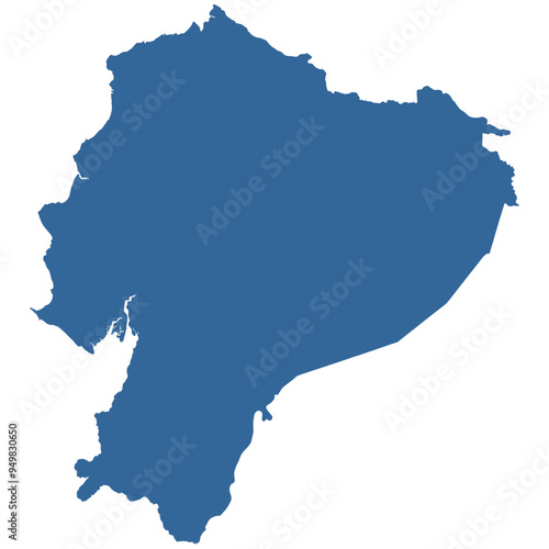 Vector outline map of Ecuador