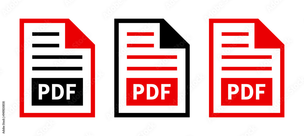zestaw ikon pliku PDF zestaw ikon pliku PDF