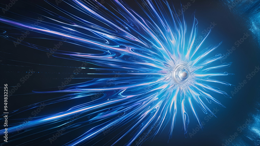 Fototapeta premium blue light burst