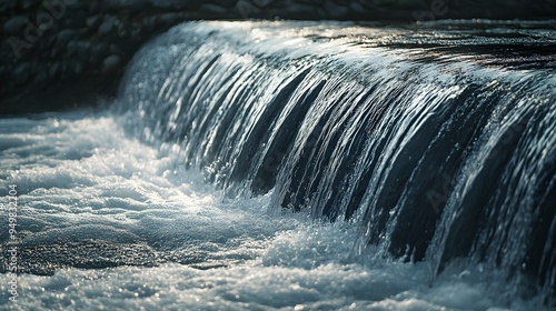 Captivating Waterfall Cascading Through Lush Landscape
