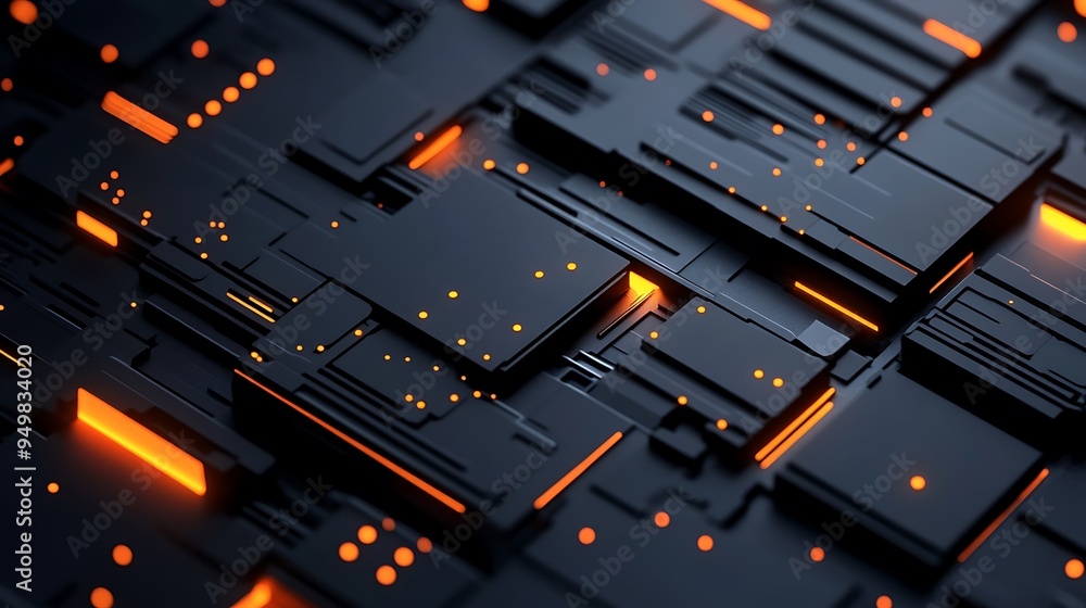 Abstract Background with Glowing Orange Lines Abstract Background with Glowing Orange Lines