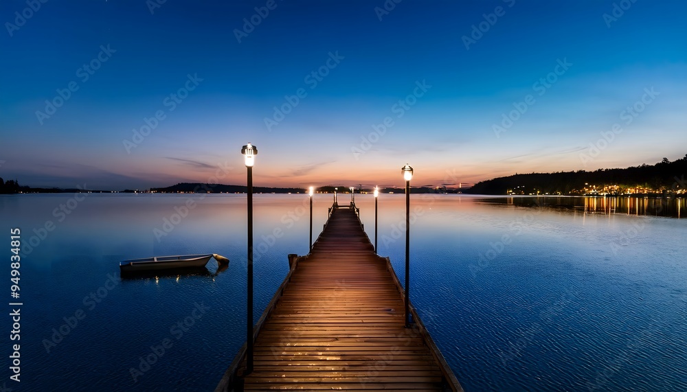 Fototapeta premium Pier at sunset