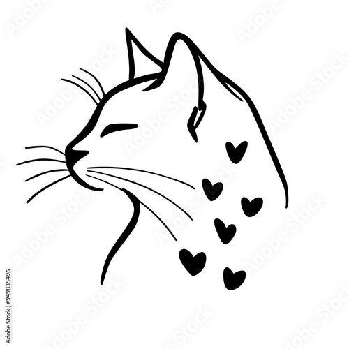 black and white cat