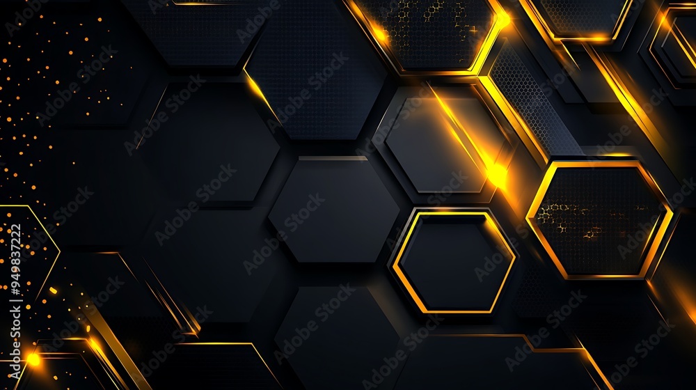 Abstract Geometric Pattern with Neon Lights Abstract Geometric Pattern with Neon Lights
