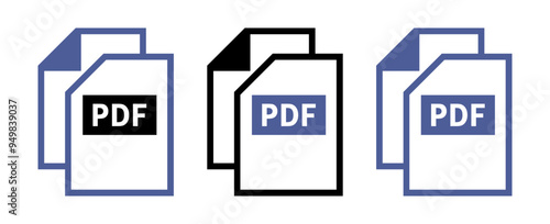 zestaw ikon pliku PDF