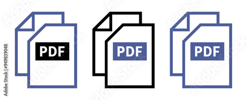 zestaw ikon pliku PDF