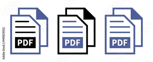 zestaw ikon pliku PDF