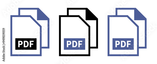 zestaw ikon pliku PDF