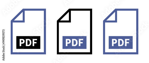 zestaw ikon pliku PDF