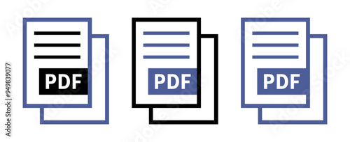 zestaw ikon pliku PDF