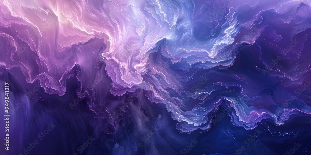 Abstract Purple and Blue Swirling Clouds Abstract Purple and Blue Swirling Clouds