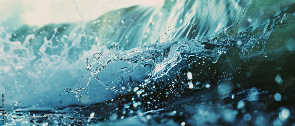 Close-up of a powerful ocean wave crashing, showcasing the raw energy and beauty of the sea. Close-up of a powerful ocean wave crashing, showcasing the raw energy and beauty of the sea.