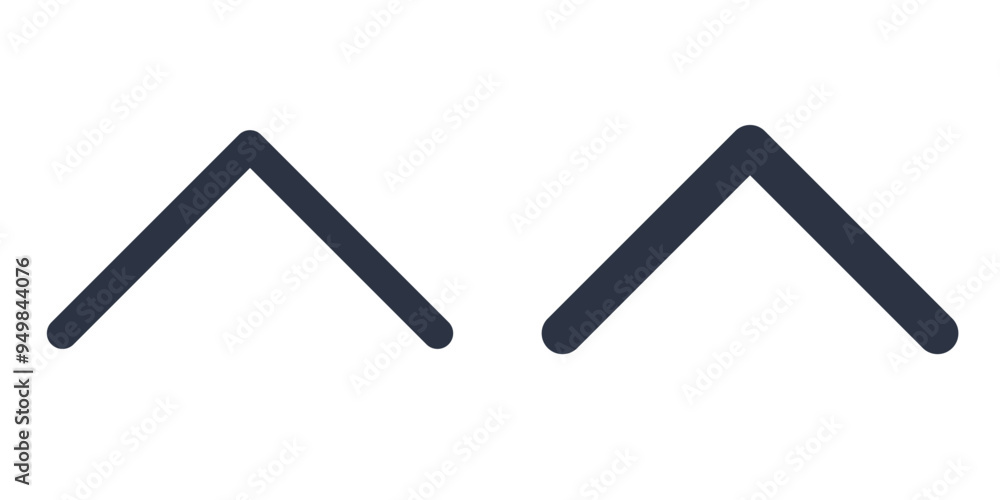 Chevron Up simple icons set designed in filled, outline, line and stroke style Chevron Up simple icons set designed in filled, outline, line and stroke style