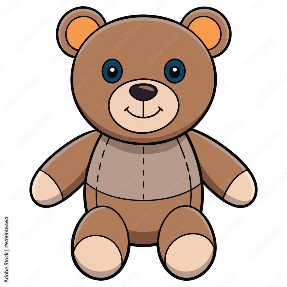 Cute teddy bear doll cartoon vector Cute teddy bear doll cartoon vector