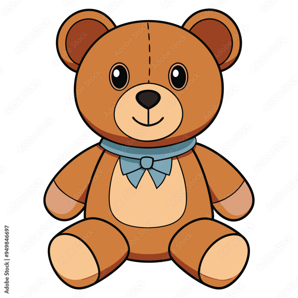 Obraz premium Cute teddy bear doll cartoon vector