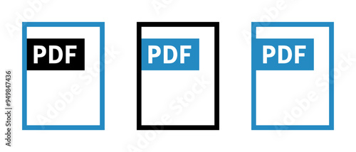 zestaw ikon pliku PDF