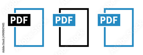 zestaw ikon pliku PDF