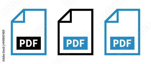 zestaw ikon pliku PDF