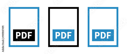 zestaw ikon pliku PDF