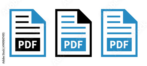 zestaw ikon pliku PDF