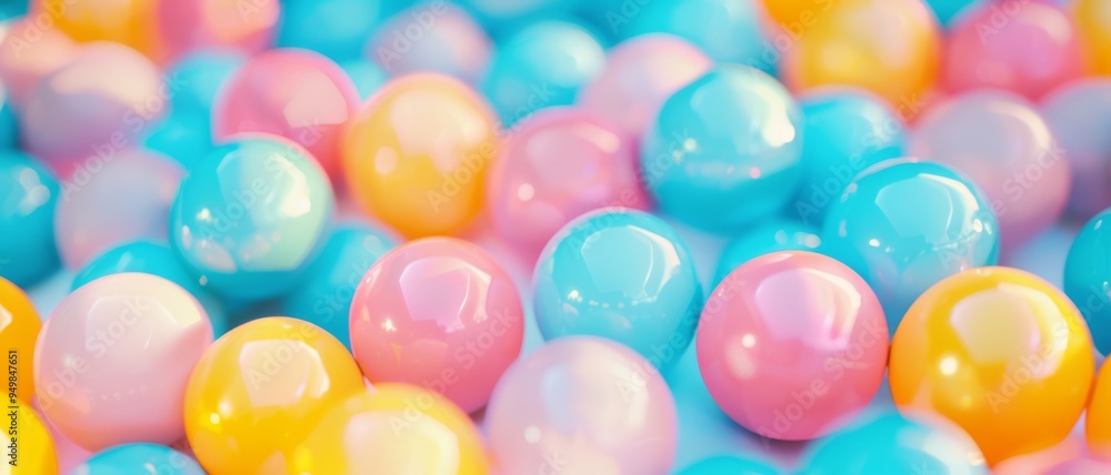 A soft focus, pastel-hued capture of spherical objects, exuding a dreamy, gentle and serene ambiance. A soft focus, pastel-hued capture of spherical objects, exuding a dreamy, gentle and serene ambiance.