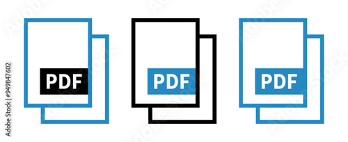 zestaw ikon pliku PDF