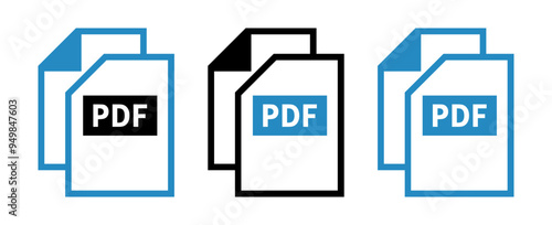 zestaw ikon pliku PDF