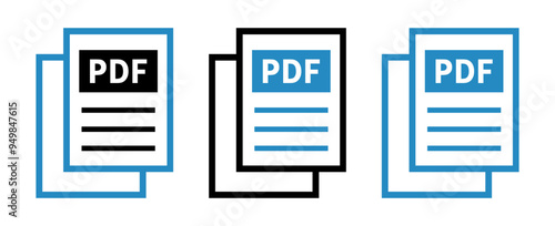 zestaw ikon pliku PDF