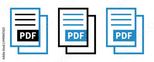 zestaw ikon pliku PDF