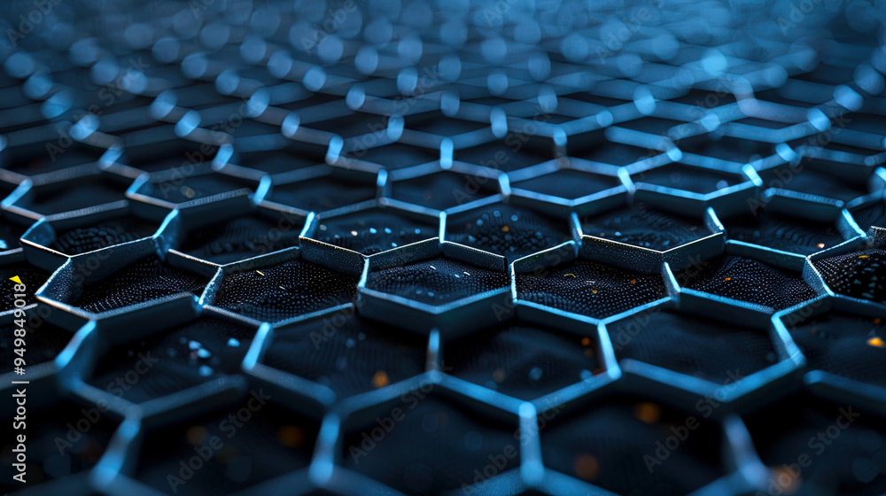Futuristic background of hexagonal grid with glowing lines Futuristic background of hexagonal grid with glowing lines