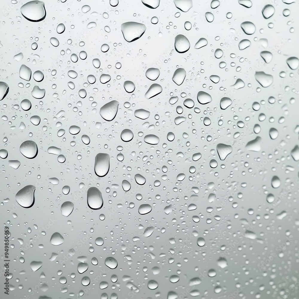 Detailed water droplet pattern on glass, macro shot, rain aesthetic Detailed water droplet pattern on glass, macro shot, rain aesthetic