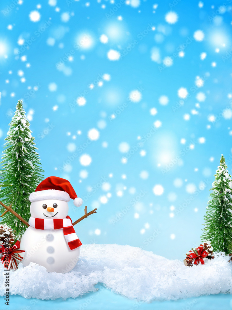 Scenic Winter Landscape with Snowy Fir and Frost Scenic Winter Landscape with Snowy Fir and Frost
