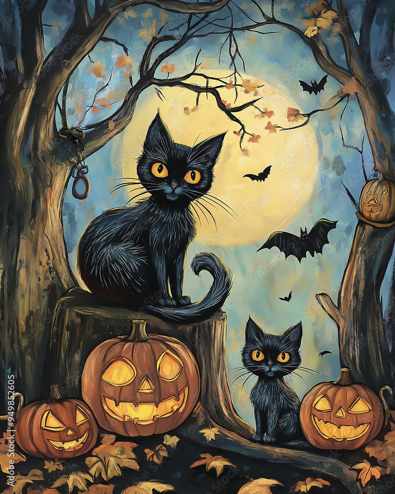 a backdrop for a children's Halloween party poster a backdrop for a children's Halloween party poster