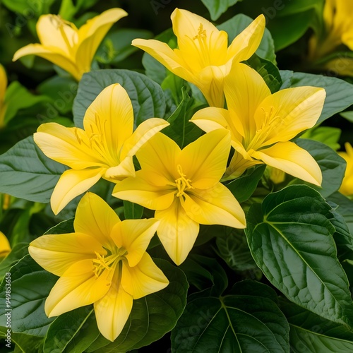 yellow lily flowers