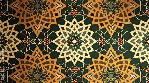 Islamic background with abstract ornament and arabian style use for arabic seamless pattern texture