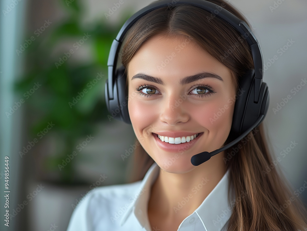 call center operator with headset call center operator with headset