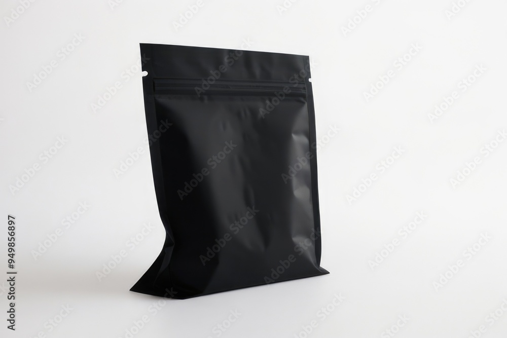 Packaging pouch over a color background mockup Packaging pouch over a color background mockup