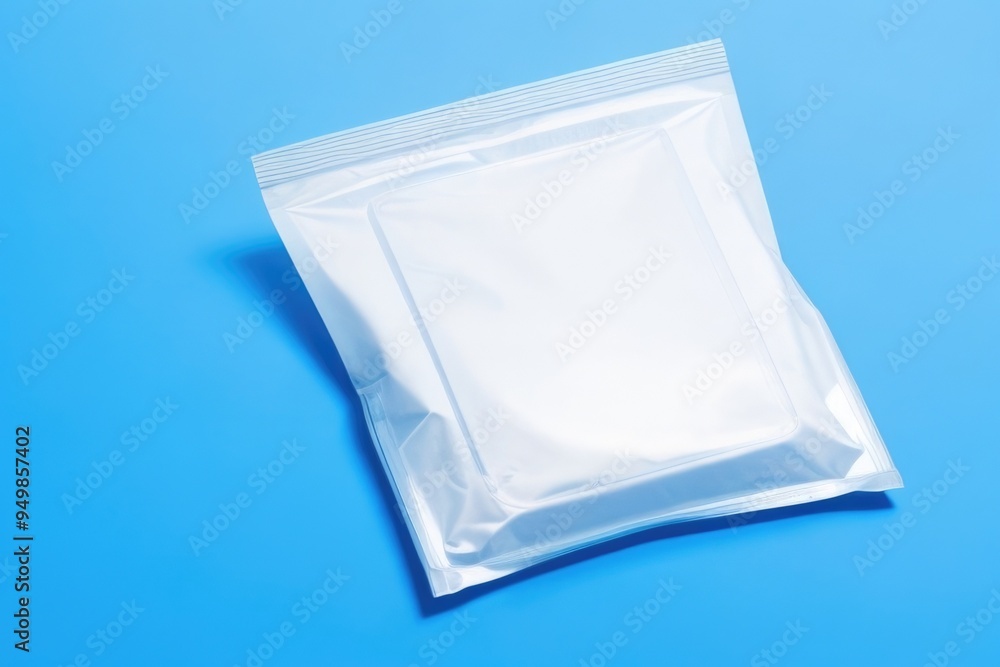Packaging pouch over a color background mockup Packaging pouch over a color background mockup