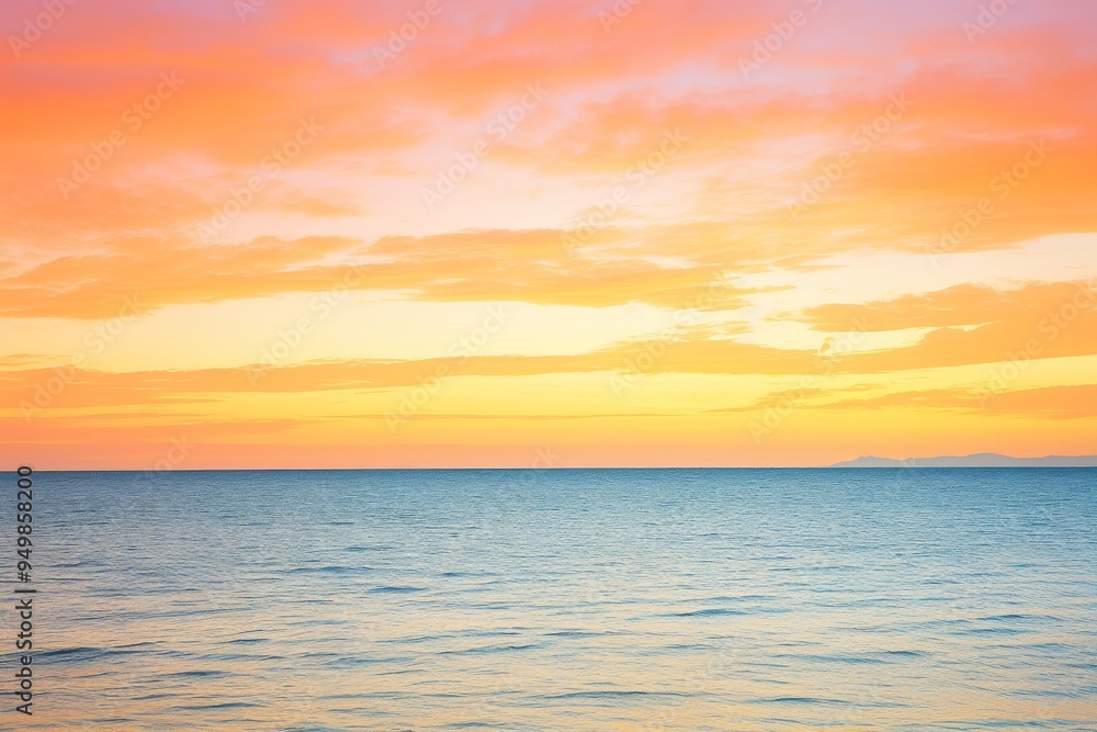 Fototapeta premium Serene Sunset Over Calm Ocean Waters