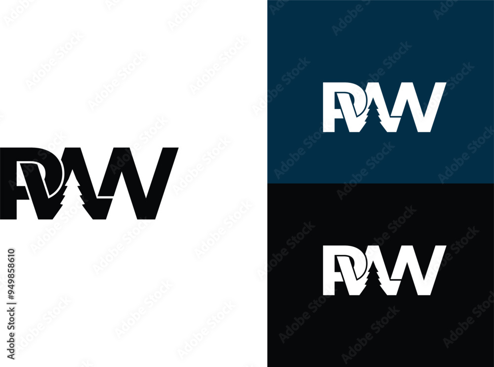 Obraz premium pwn logo design