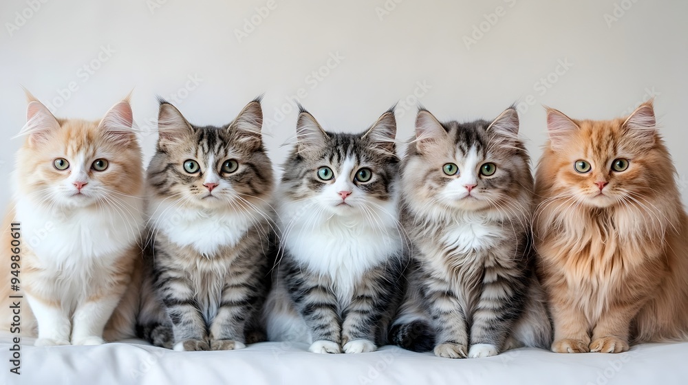 Captivating Feline Collectives in Pastel Celestial Ambiance Captivating Feline Collectives in Pastel Celestial Ambiance