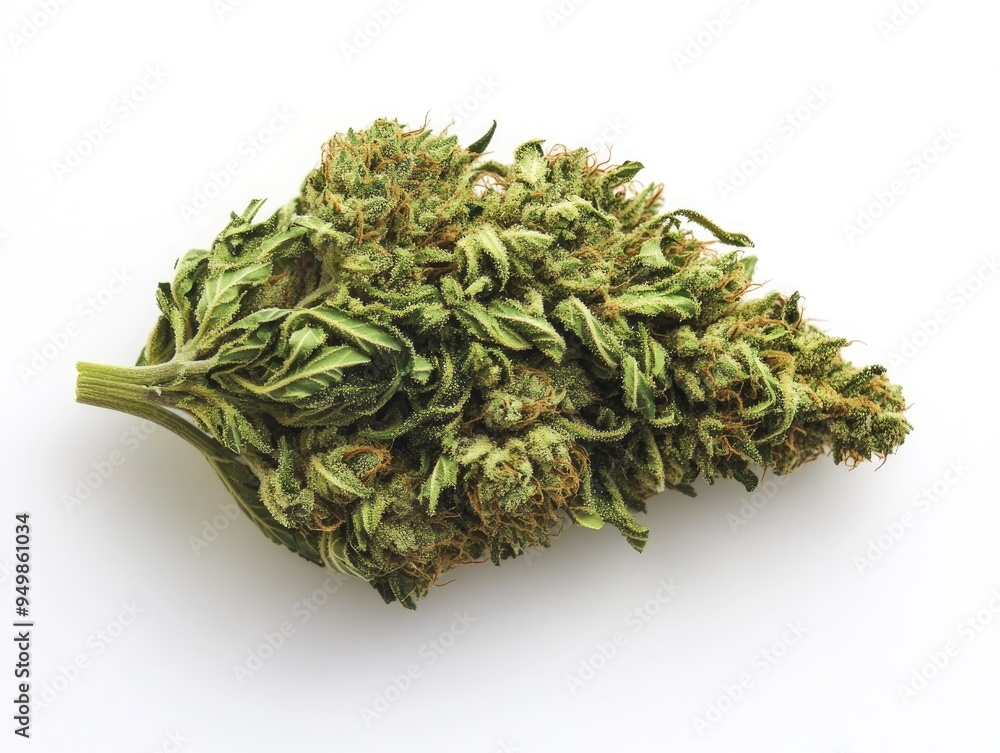 Lush beautiful cannabis placed in the center of the image, white background, high detailed professional photo Lush beautiful cannabis placed in the center of the image, white background, high detailed professional photo