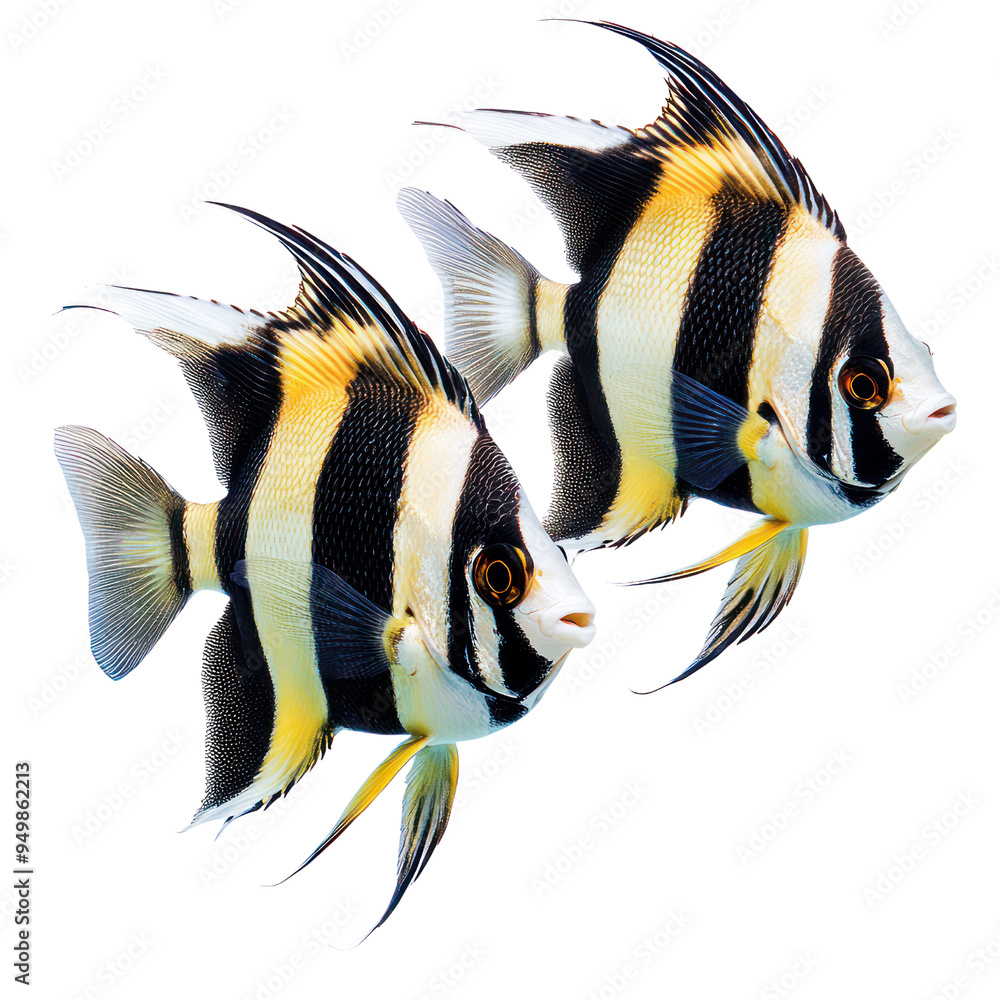 Bannerfishes object isolated on transparent png. Bannerfishes object isolated on transparent png.