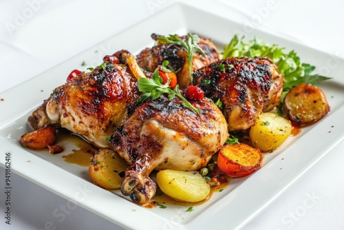 Roasted Chicken with Potatoes and Herbs