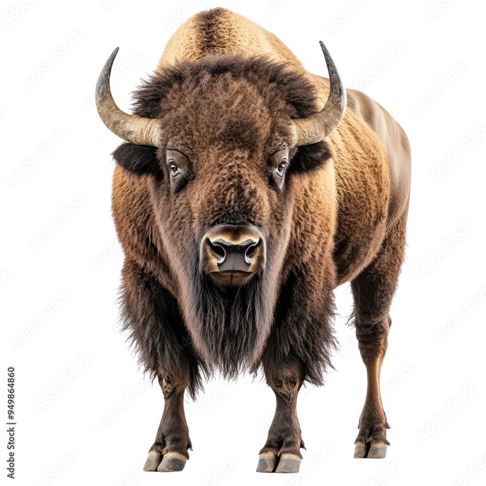 Bison object isolated on transparent png. Bison object isolated on transparent png.